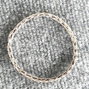 Artist crochet sterling silver wire with beads